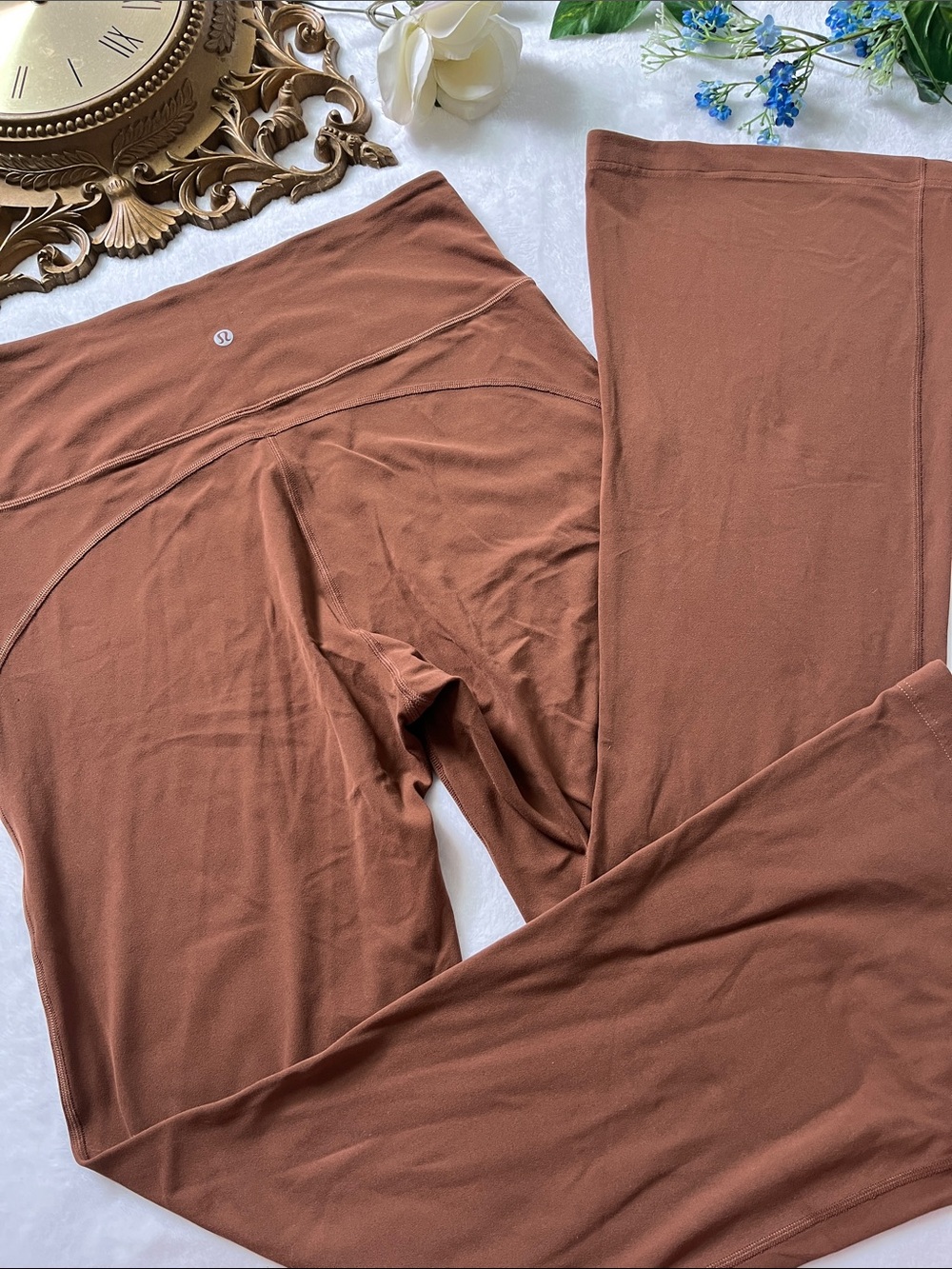 Lululemon High-Rise Wide Leg Pants — Rust Brown
